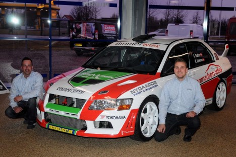 Med denne Mitsubishi Lancer Evo 7 vil Kim Madsen og Kasper Sørensen forsøge at blive hurtigst i Gruppe N i år.